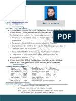 Abid Ur Rehman CV For Job