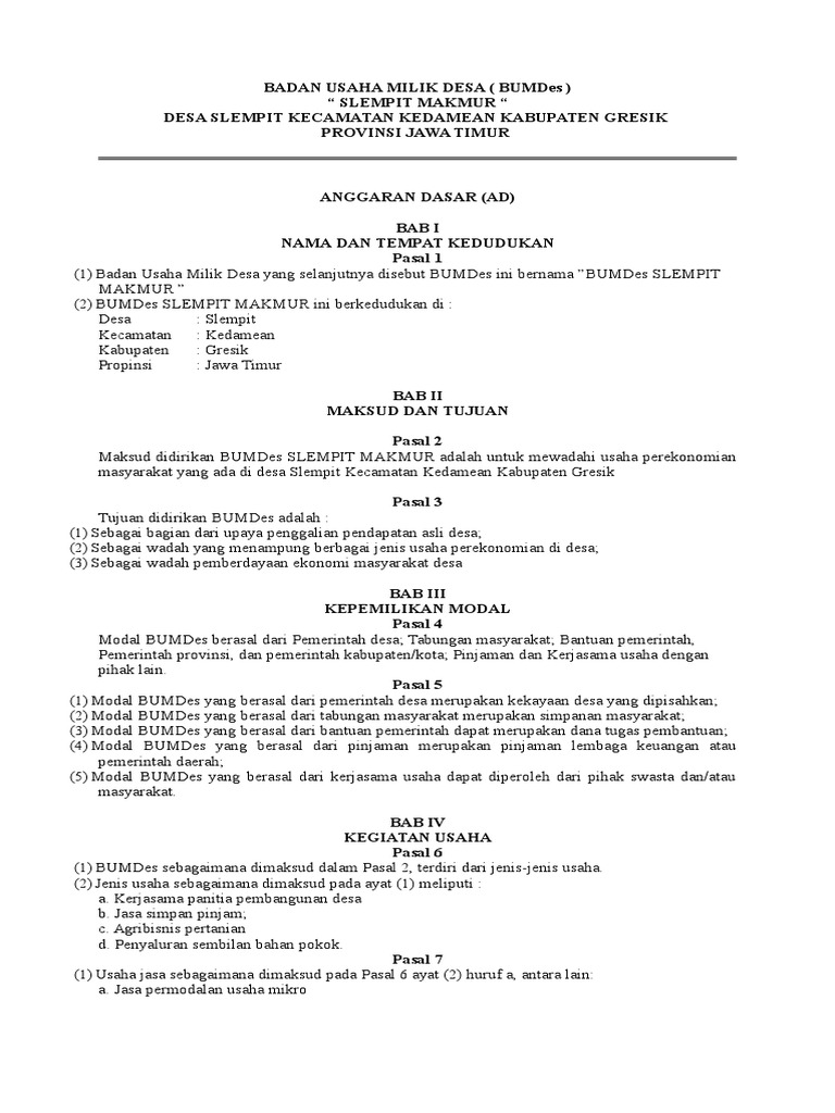 3 Bumdes Slempit Makmur