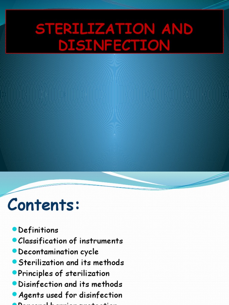 Sterilization and Disinfection PDF Sterilization (Microbiology