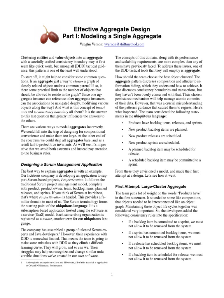 DDD Community Essay Aggregates Part 1 | PDF | Scrum (Software ...