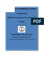 B Com - VI Sem. - Additional Course - Business Communication PDF