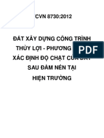 TCVN 8730 2012 Dat Xay Dung Cong Trinh Thuy Loi Phuong Phap Xac Dinh Do Chat Cua Dat Sau Dam Nen Tai Hien Truong