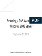 Resolving A DNS Warning in Windows 2008 Server PDF