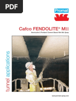 Cafco FENDOLITE® MII Datasheet for Tunnel application