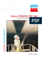 Cafco FENDOLITE® MII Datasheet For Tunnel Application