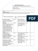 Raport de Evaluare Functionar Public