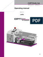 Optimum OptiTurn TU-2004V Operating Manual
