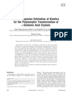 Robust Bayesian Estimation of The Kinetics of The Polymorphic Crystallization of L-Glutamic Acid Crystals
