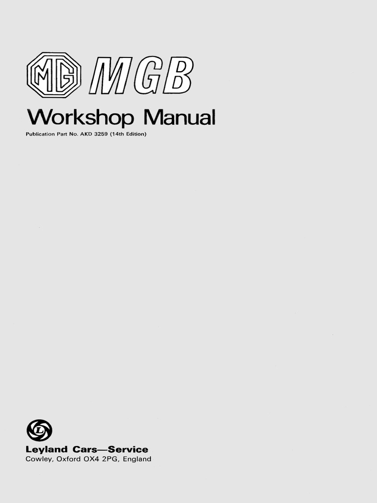 Mgb Workshop Manual Ocr Index | Manual Transmission | Transmission  (Mechanics)