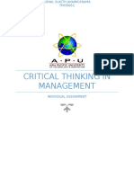 Critical Thinking in Management