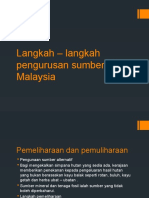 Langkah - Langkah Pengurusan Sumber Di Malaysia