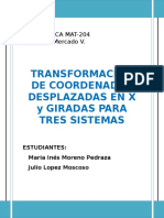 Transformación de Coordenadas