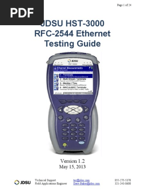 マック JDSU HST-3000 RFC-2544 Ethernet Testing Guide | PDF | Ip