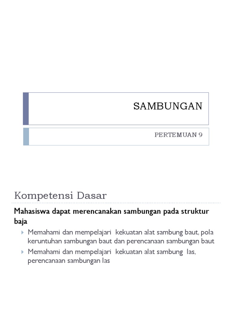 Contoh Perhitungan Sambungan  Baut Pada Struktur Baja 