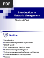 Introduction To Network Management: Click To Add Text