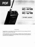 Icom IC-H16 IC-U16 Owners Manual