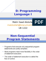 CSE 110: Programming Language I: Matin Saad Abdullah UB 1222