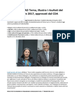 Luigi Ferraris, AD Terna, Illustra i Risultati Del Primo Trimestre 2017, Approvati Dal CDA