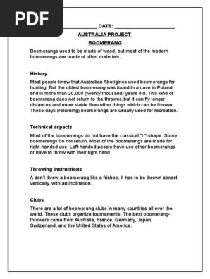 Boomerang Reading