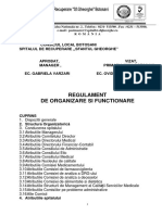 Regulament de Organizare Si Functionare PDF