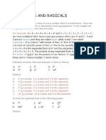 Exponents and Radicals