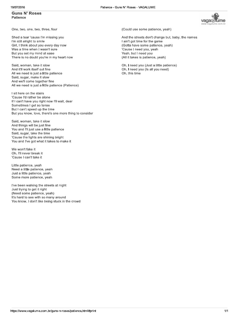 Patience Guns N Roses