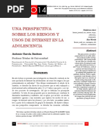 Dialnet UnaPerspectivaSobreLosRiesgosYUsosDeInternetEnLaAd 3963298 PDF