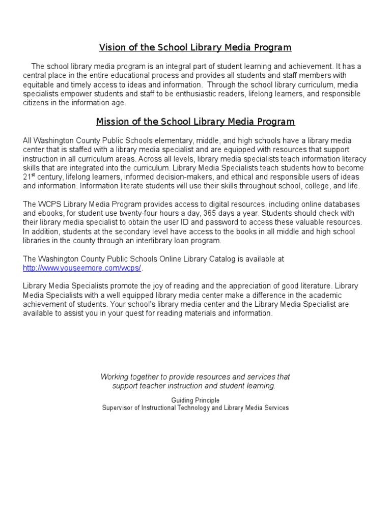 LM Program Vision Mission 2013 1 | PDF