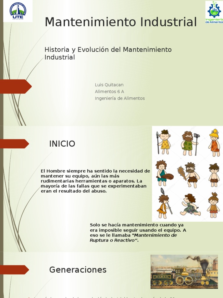 Historia y Evolución Del Mantenimiento Industrial