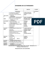 Cronograma de Actividades