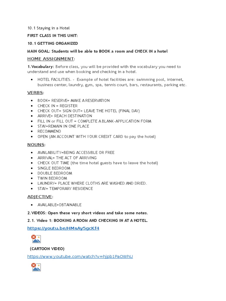 10 2 Staying in A Hotel | PDF