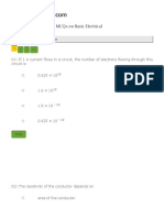 Objective Questions or Mcqs On Basic Electrical: Back To Main Mcqs Page