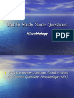 Study Guide Questions Microbiology
