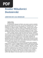 Feodor Mihailovici Dostoievski - Amintiri Din Casa Mortilor