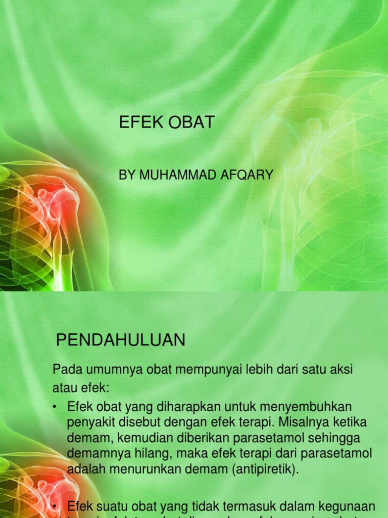 Sesi 9 Efek Farmakologi Obat Sesi 9 Efek Farmakologi Obat