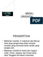 Menu Oriental