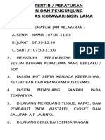 Tata Tertib Pasien Pengunjung