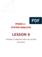 Feasibility Analysis and The System Proposal