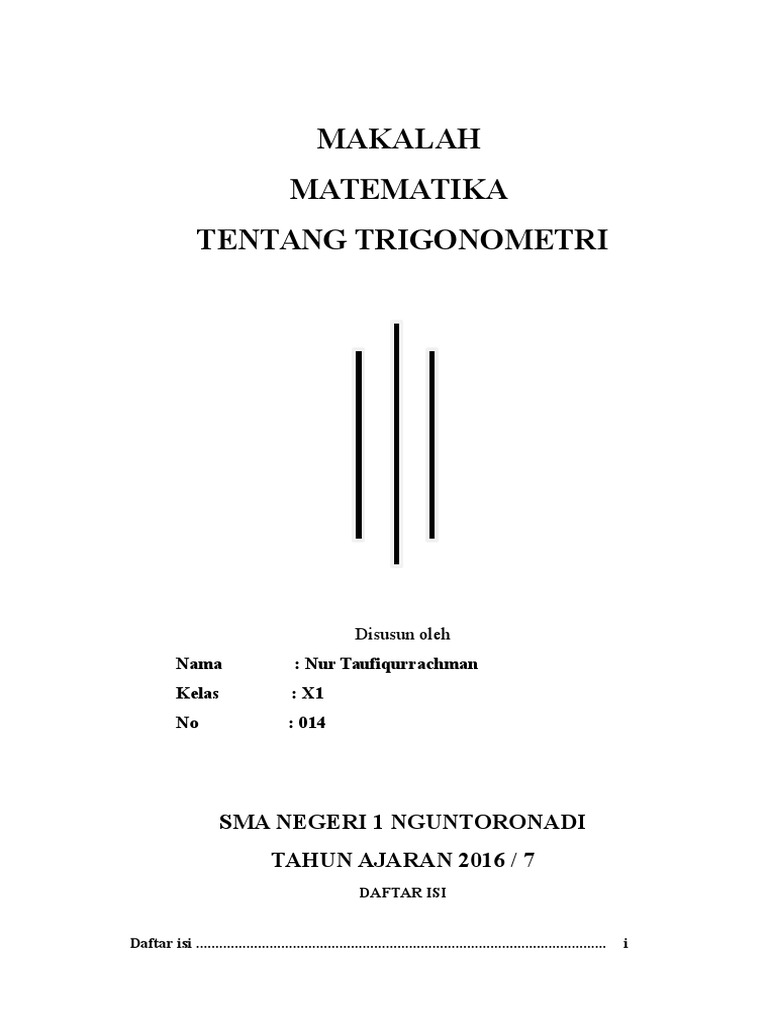 Makalah Matematika Trigonometri