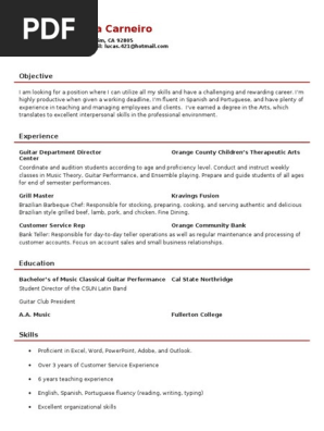 Work Resume