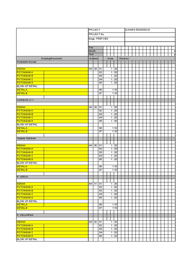 Drawing List | PDF
