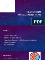 Classroom Management Plan