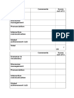 Marking Speaking b1