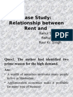 Case Study: Relationship Between Rent And: Rahul Shakya Rahul Yadav Ravi Kr. Singh