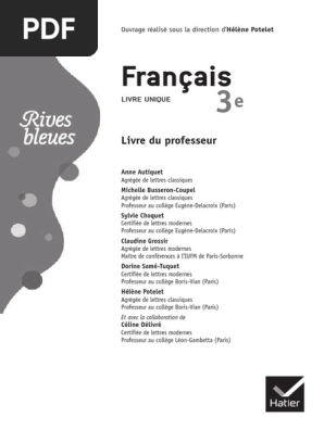 Français Livre Unique Livre Du Professeur 3pdf Lecture - 