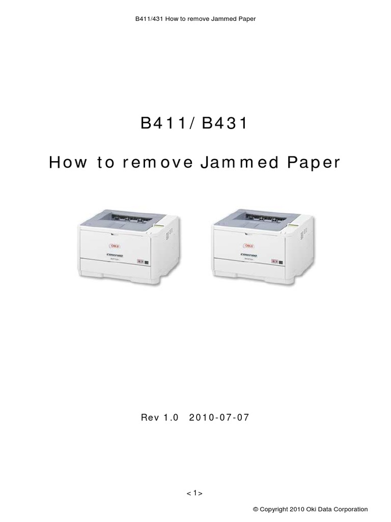 oki 391 paper jam