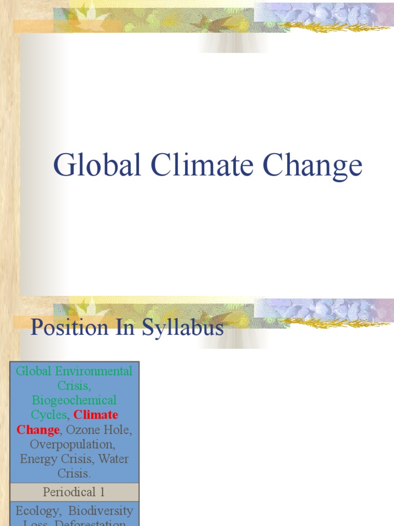 Lecture 4globalclimatechange | PDF | Greenhouse Effect | Global Warming