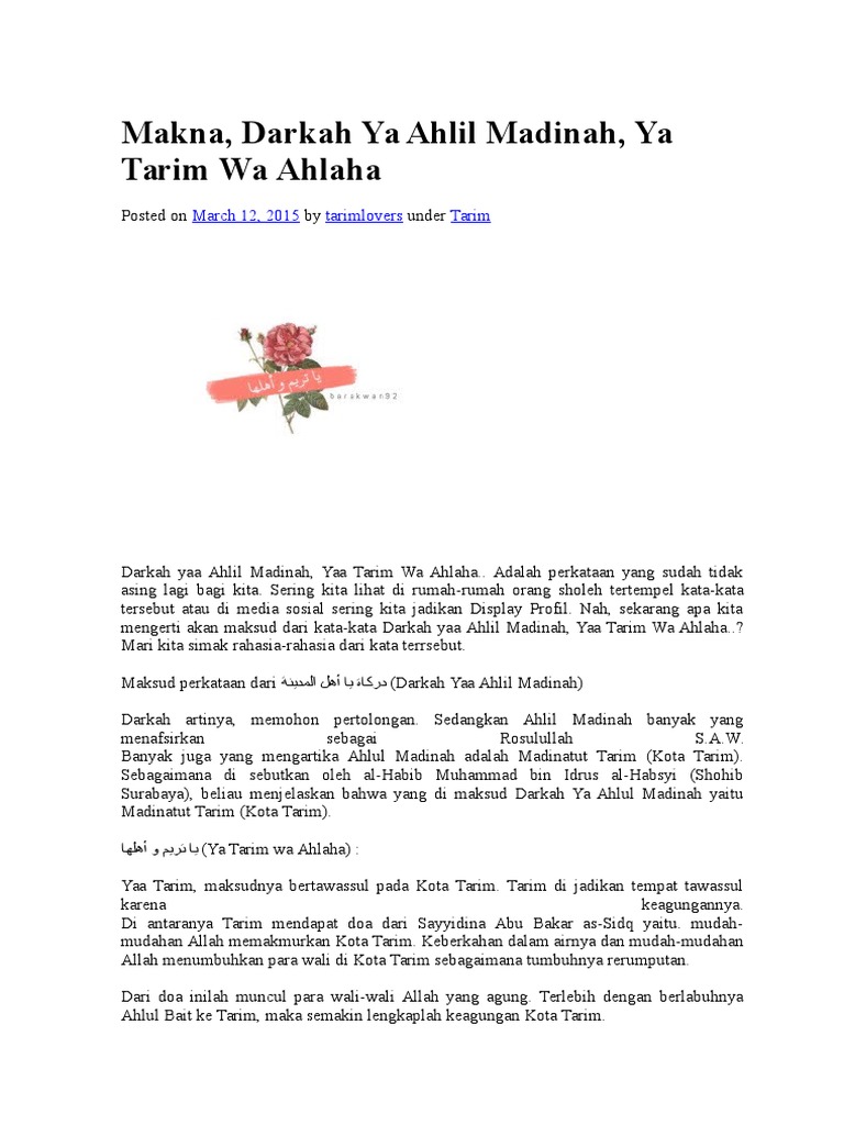 Ya Tarim
