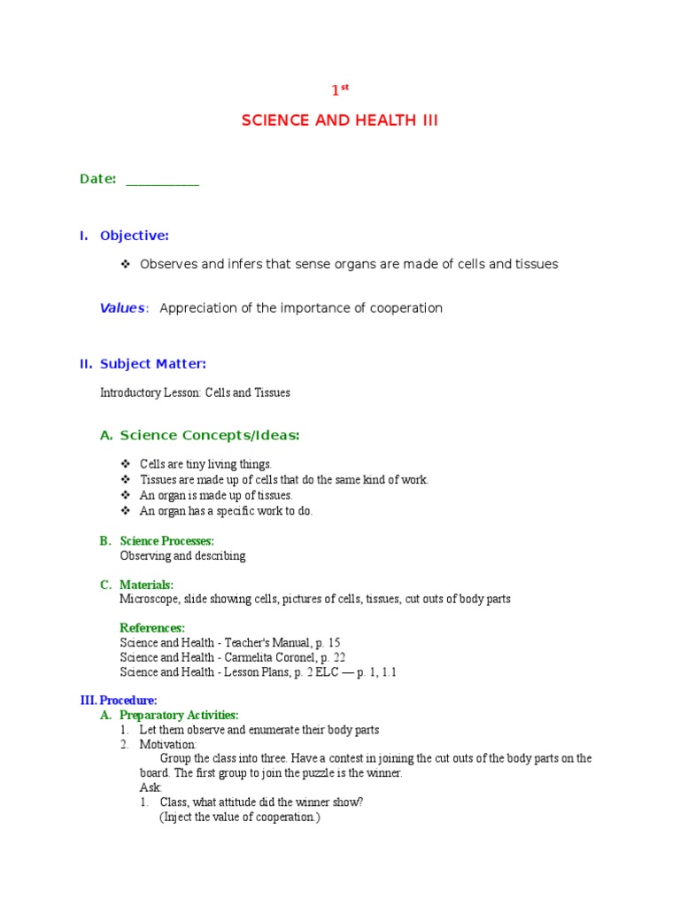 GR 3 Science 1st 4th | PDF | Ear | Senses