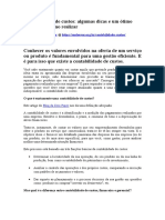 Contabilidade de Custos Algumas Dicas e Um Ótimo Exemplo de Como Realizar